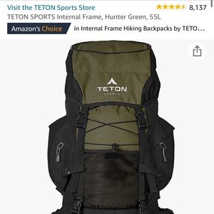 TETON SPORTS Scout 3400 55L Internal Frame Hiking Backpack